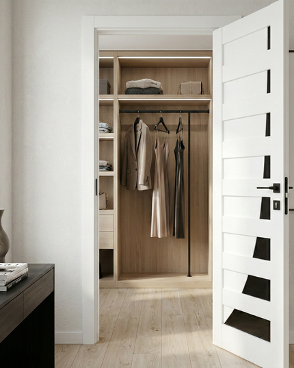 Ușă interior Paris Pearl Ash – cu sticlă negră