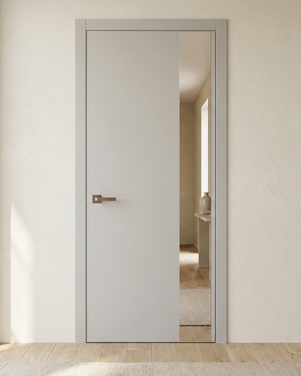 Ușă de interior PL-05 – design modern cu panou lateral din sticlă/oglindă