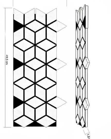Panou riflaj decorativ Cubic Wood - stejar natur XYPT-12