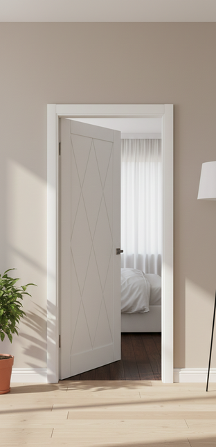 Ușă de interior ML-711 – Design geometric cu diamant decorativ