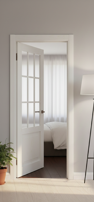 Ușă de interior ML-36 cu vitralii și design clasic modern