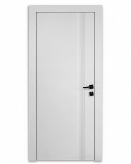 Ușă de interior albă JY-003 cu toc reglabil – stil modern minimalist, complet echipată, livrare rapidă