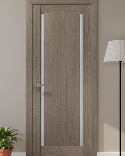 Ușă de interior ML-621 cu geam dublu lateral și riflaj vertical