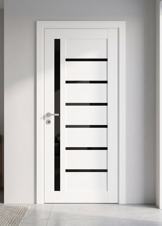 Ușă de interior ML-16 – sticlă neagră, design modern