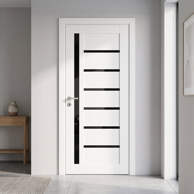 Ușă de interior ML-16 – sticlă neagră, design modern