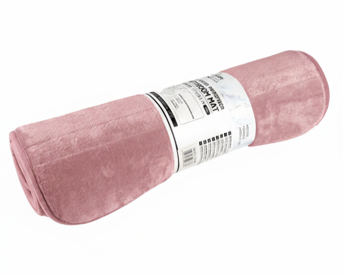 Covoras baie, SANITARY, Microfibra, 45x75 cm, Roz , Dreptunghiular