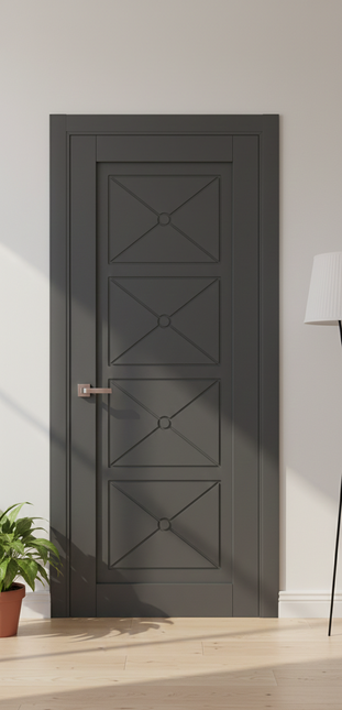 Ușă de interior ML-712 – Design simetric cu 4 panouri decorative