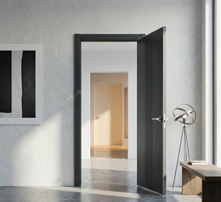 Ușă de interior ST-35 – Frezare verticală centrală modernă