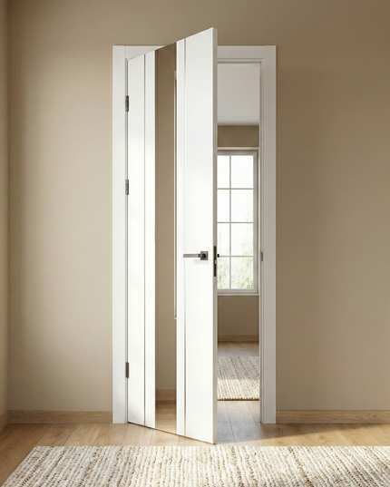 Ușă de interior PL-29 – design vertical cu oglindă/sticlă aplicată
