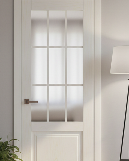 Ușă de interior ML-36 cu vitralii și design clasic modern