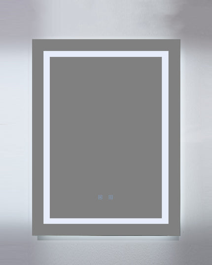 Oglindă LED H-1016 dreptunghiulară cu 3 nuanțe de lumină, anti-aburire și comutator tactil