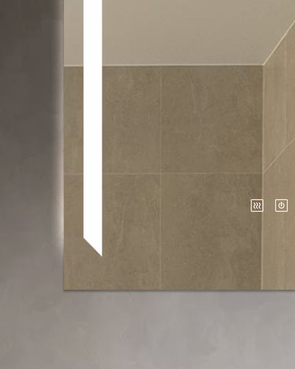 Oglindă LED Baie H-1041B cu Lupă Cosmetică, 3 Nuanțe Lumină, Anti-Aburire și Touch Control