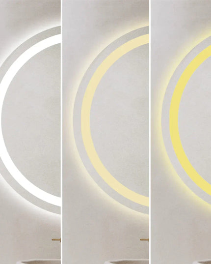 Oglindă baie LED H105 rotundă cu 3 lumini, anti-aburire și touch control