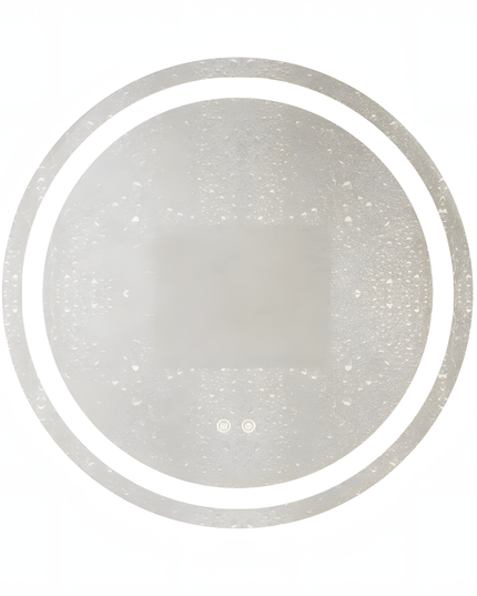 Oglindă baie LED H105 rotundă cu 3 lumini, anti-aburire și touch control