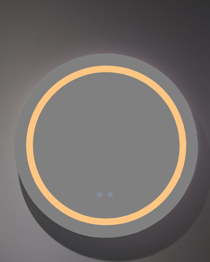 Oglindă baie LED rotundă H-2011 cu 3 nuanțe de lumină, funcție anti-aburire și touch control