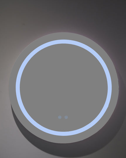 Oglindă baie LED rotundă H-2011 cu 3 nuanțe de lumină, funcție anti-aburire și touch control