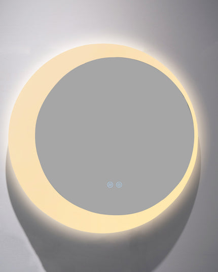 Oglindă baie LED ⌀60 cm rotundă, 3 nuanțe de lumină, dezaburire și touch control J-2015