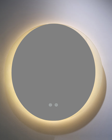 Oglindă baie LED ⌀80 cm rotundă, 3 nuanțe de lumină, dezaburire și touch control J-2027