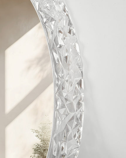 Oglindă rotundă H-2042 cu ramă acrilică, iluminare LED 3 nuanțe, anti-aburire și touch control