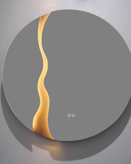 Oglindă LED Rotundă H-2080 cu 3 Nuante de Lumină și Funcție Anti-Aburire