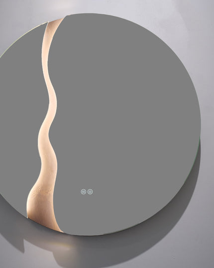 Oglindă LED Rotundă H-2080 cu 3 Nuante de Lumină și Funcție Anti-Aburire