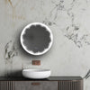 Oglindă rotundă LED H-2086 cu design artistic, 3 nuanțe de lumină, anti-aburire și touch control