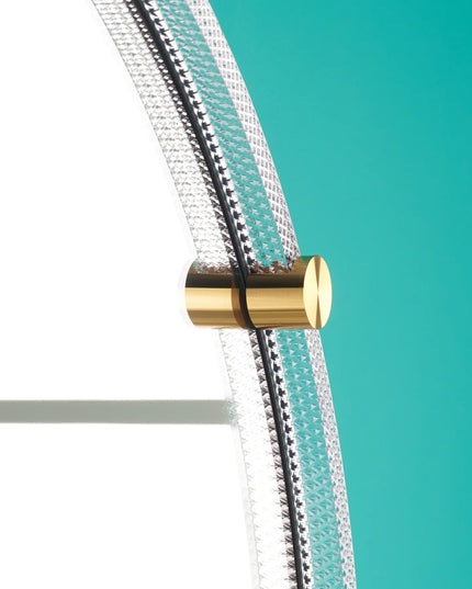 Oglindă baie rotundă H 2087 cu LED, anti-aburire și ramă acril-metal