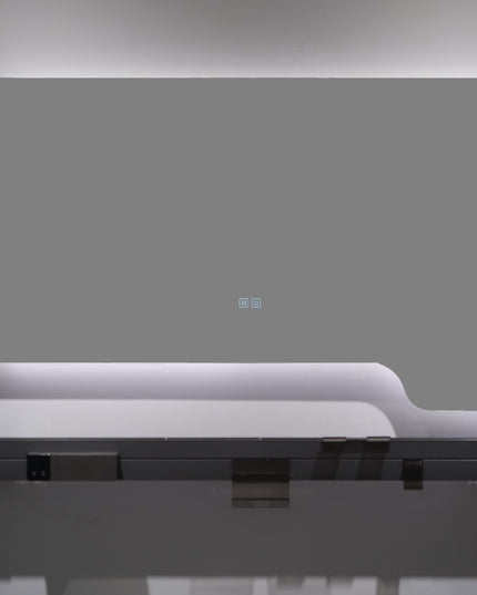 Oglindă baie LED H-3050 cu raft multifuncțional, 3 nuanțe de lumină, anti-aburire și comutator tactil