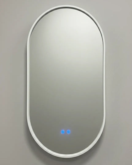 Oglindă baie LED 50x100 cm ovală, 3 nuanțe de lumină, dezaburire și touch control J-3055
