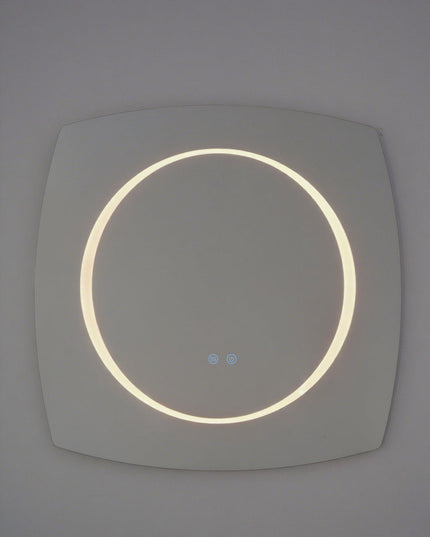 Oglindă Baie LED H-3075 cu 3 Nuante de Lumină, Dezaburire și Comutator Tactil – Design Modern