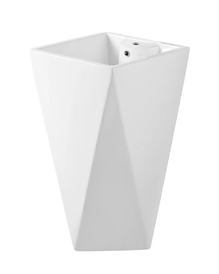 Lavoar freestanding ceramic H13 – alb lucios, formă piramidală