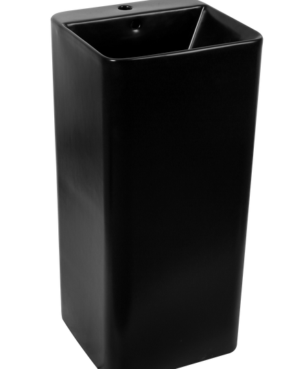Lavoar freestanding ceramic H15-CBK-M – negru mat, formă pătrată