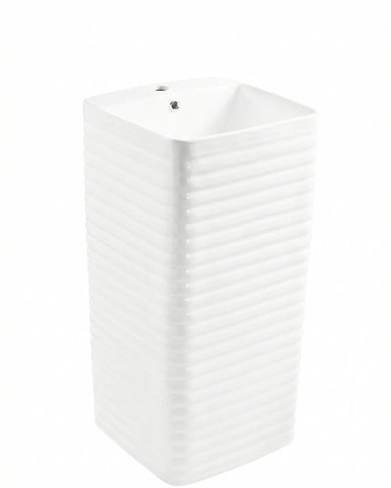 Lavoar freestanding ceramic H15L – alb lucios, formă dreptunghiulară