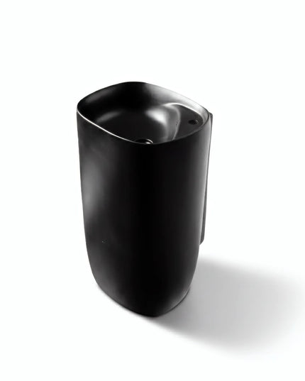 Lavoar freestanding ceramic H18-CBK-M – negru mat, formă ovală