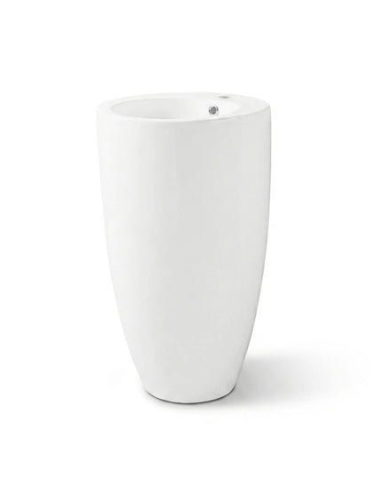 Lavoar freestanding ceramic H20 – alb lucios, formă conică