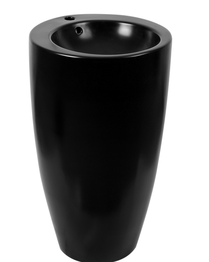 Lavoar freestanding ceramic H20-CBK-M – negru mat, formă conică