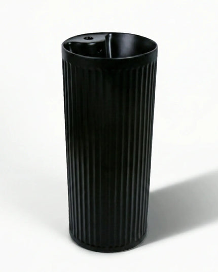 Lavoar freestanding ceramic H25-CBK-M – negru mat, exterior striat