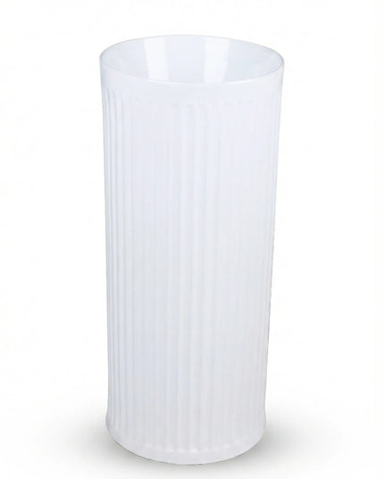 Lavoar freestanding ceramic H25B – alb lucios, design canelat vertical