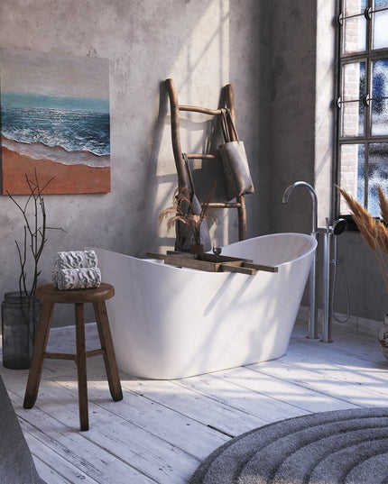 Cadă Freestanding Albă 1600x750x590– Design Modern și Elegant, Material Premium