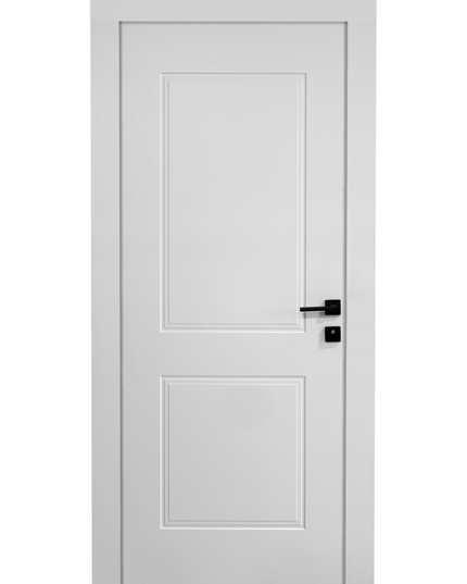 Ușă interior JY-002 White Mat – complet echipată, cu toc reglabil