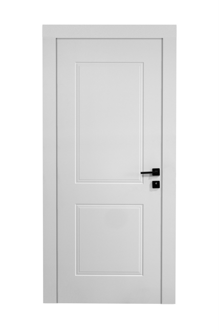 Ușă interior JY-002 White Mat – complet echipată, cu toc reglabil