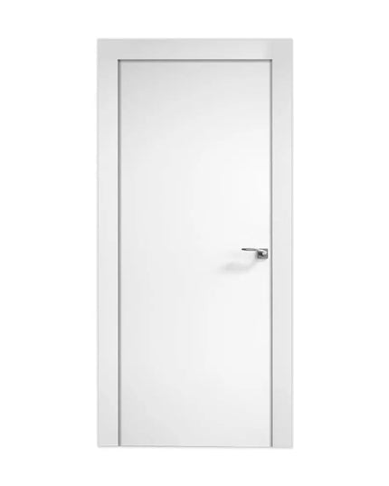 Ușă de interior Pulls alb mat cu toc reglabil – design discret, complet echipată, livrare rapidă