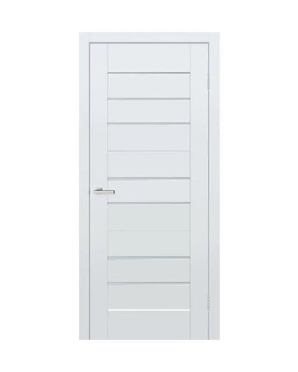 Ușă interior Bit 06 White Silk Mat – complet echipată, cu toc reglabil și design alb mat mătăsos