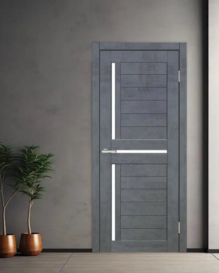 Ușă interior LEGO 01 Dark Cement – complet echipată, cu toc reglabil