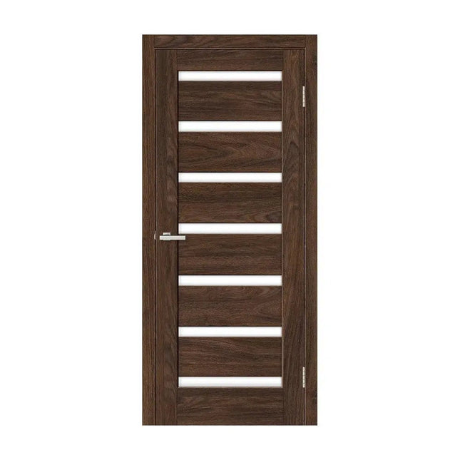 Ușă interior Rino 07 Takoma Oak – cu sticlă mată verticală și toc reglabil