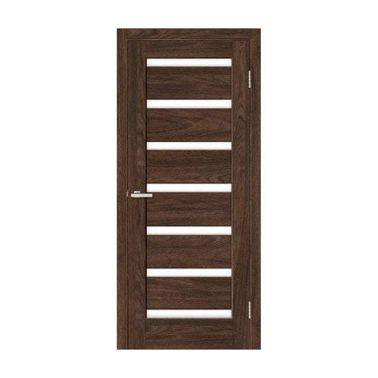 Ușă interior Rino 07 Takoma Oak – cu sticlă mată verticală și toc reglabil