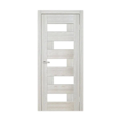 Ușă interior Rino 16 Shalet Oak – complet echipată, cu sticlă verticală și toc reglabil
