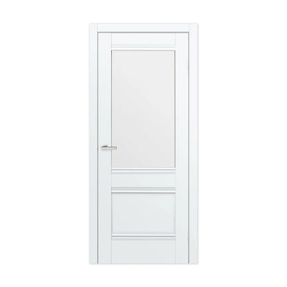 Ușă de interior Valencia white silk mat cu sticlă mată
