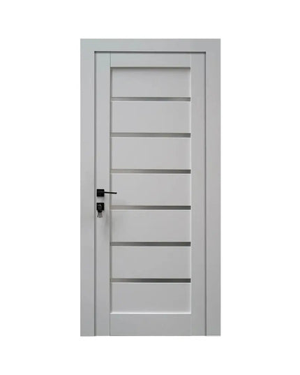 Ușă interior albă JYA-019 cu toc reglabil – design clasic, complet echipată