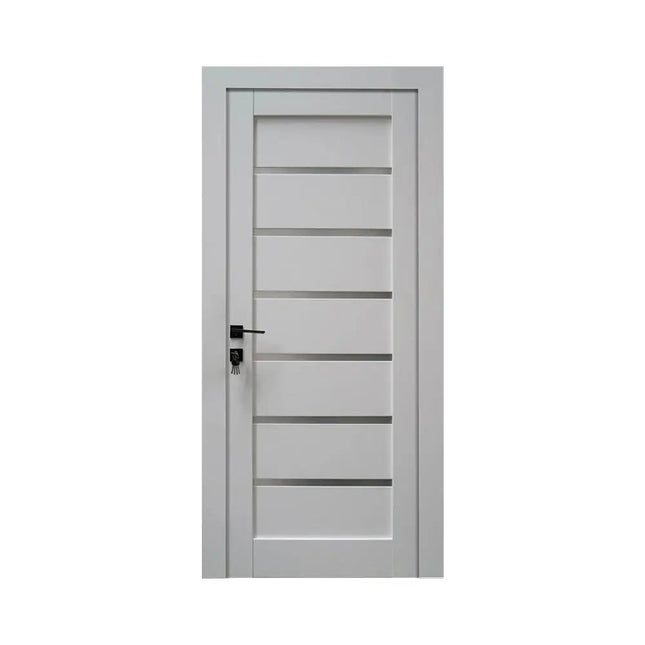 Ușă interior albă JYA-019 cu toc reglabil – design clasic, complet echipată